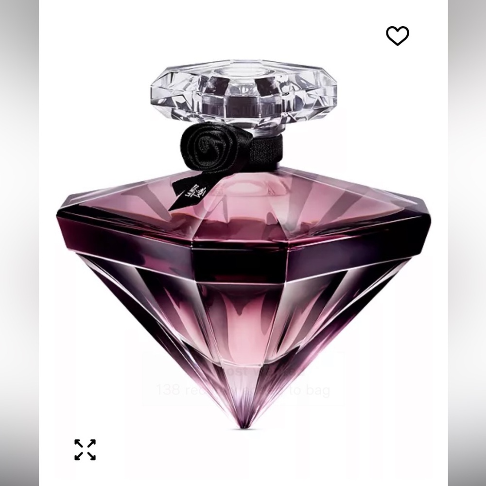 Elegant Purple Diamond-Shaped Perfume Bottle